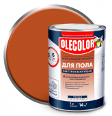 Эмаль желто-коричневый, 0,8 кг быстросохн.(6ч) для пола алк-урет OLECOLOR
