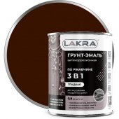 Грунт-эмаль "3-в-1" "Лакра" шоколадно-коричневый, 0,8 кг (1/10ч)