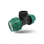 Тройник нар/рез 50х1.1/4"х50 ПЭ POELSAN GREEN