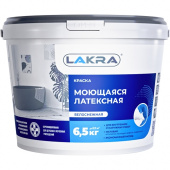 Краска латексная моющаяся ( 6,5 кг) Лакра 